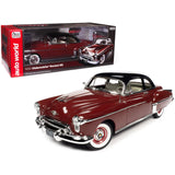 1:18 1950 Oldsmobile Rocket 88 -- Chariot Red w/ Black Top -- American Muscle