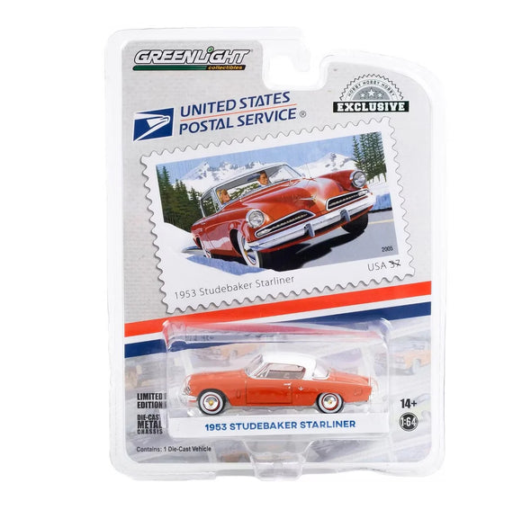 1:64 1953 Studebaker Starliner Coupe -- USPS Red --  Greenlight