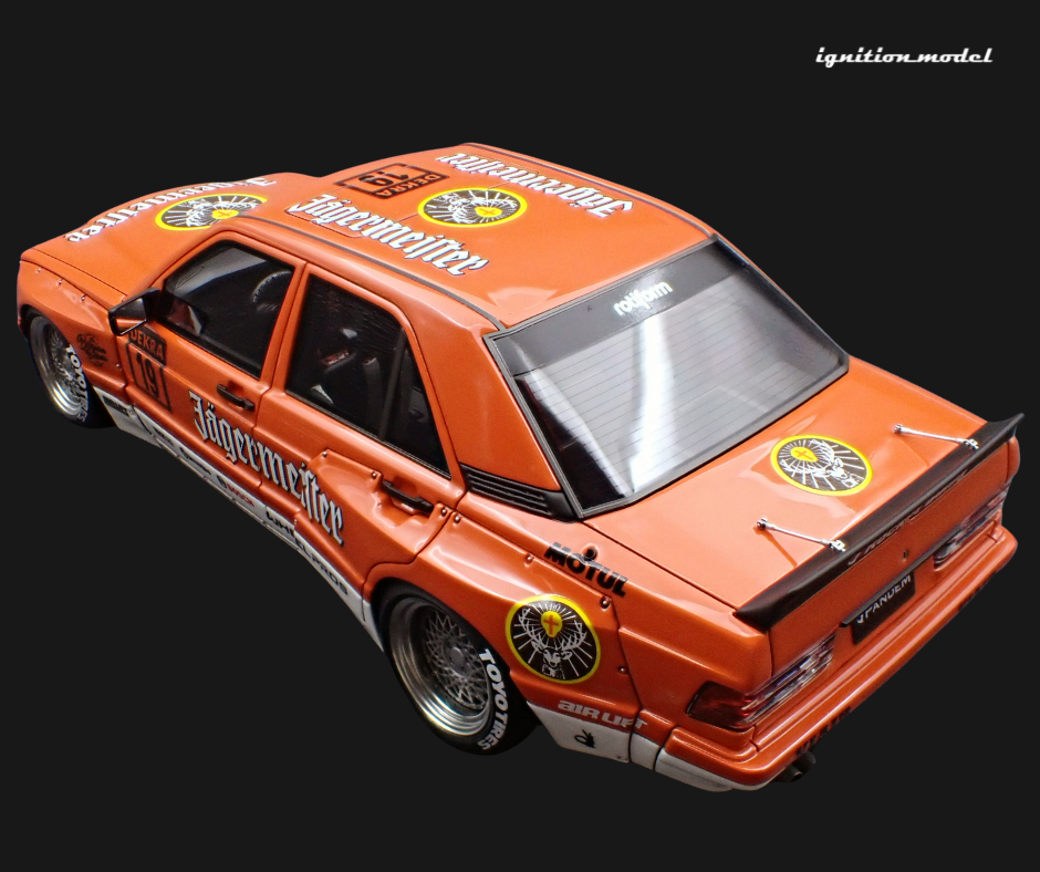 1:18 Mercedes-Benz W201 190E PANDEM -- #19 Jagermeister -- Ignition Mo