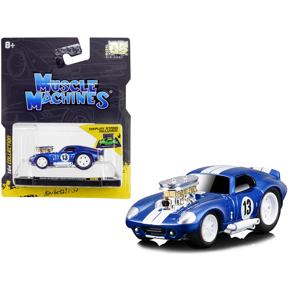 1:64 1965 Shelby Daytona Coupe -- #13 Blue -- Muscle Machines