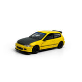 (Pre-Order) 1:64 Honda Civic EG6 -- Spoon Yellow/Black -- Model-Model