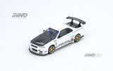 (Pre-Order) 1:64 Nissan Skyline GT-R (R34) TOP SECRET -- White -- INNO64