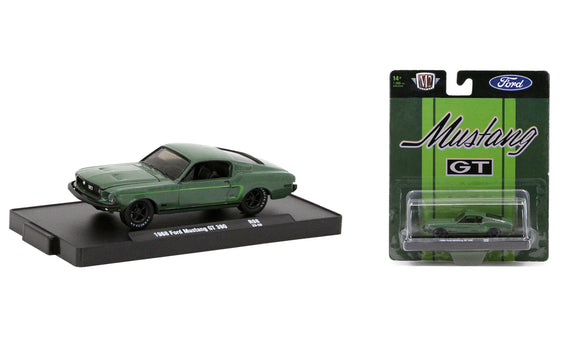 1:64 1968 Ford Mustang GT 390 -- Green -- M2 Machines