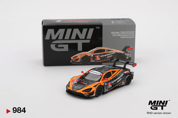 1:64 2024 IMSA Daytona 24 Hrs -- #9 McLaren 720S GT3 Evo -- Mini GT MG