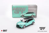 1:64 BMW M3 M Performance Touring -- Mint Green -- Mini GT MGT00897