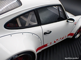 (Pre-Order) 1:18 RWB Backdate (Porsche 911) -- White w/Red Stripe -- Ignition Model IG3880