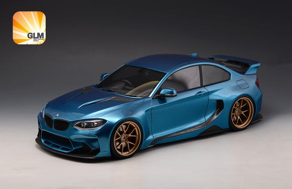 1:18 BMW M235i DarwinPro MTC DESIGN BlackSails Widebody -- Estoril Blue -- GLM