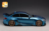 1:18 BMW M235i DarwinPro MTC DESIGN BlackSails Widebody -- Estoril Blue -- GLM