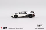 1:64 Bugatti Chiron Pur Sport -- White -- Mini GT MGT00569