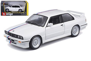 1:24 1988 BMW 3 Series M3 E30 -- White -- Bburago