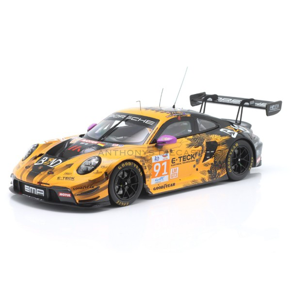 1:18 2024 LeMans 24 Hour LMGT3 Winner -- #91 Porsche 911 GT3 R -- IXO Models