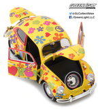1:18 1967 Volkswagen (VW) Beetle -- Hippie Peace & Love -- Greenlight