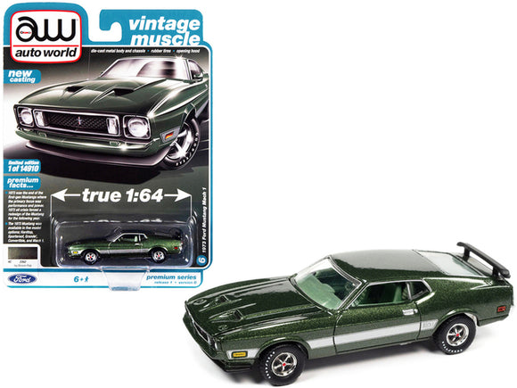 1:64 1973 Ford Mustang Mach 1 --  Ivy Bronze Green Metallic -- Johnny Lightning