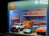 1:64 Gulf Oil Double-Storey Garage Diorama Display with LEDs -- G-Fans 710019