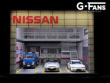 1:64 Nissan Double-Storey Garage Diorama Display with LEDs -- G-Fans 710017