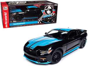 1:18 2016 Ford Mustang Petty's Garage -- Black w/Petty Blue Stripe -- Auto World