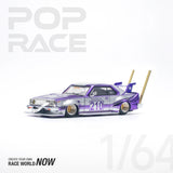 1:64 Nissan Skyline C210 - Bosozoku Style -- Purple Chrome/Silver -- Pop Race