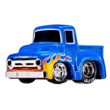 1:64 1956 Ford F100 -- Blue w/Flames -- CarTuned: Mainline Series 11