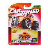1:64 1932 Ford 3-Window Coupe -- Orange w/Flames -- CarTuned: Mainline Series 11