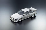 (Pre-Order) 1:18 Toyota Sprinter Trueno (AE86) Khyzyl Saleem -- White -- Kyosho: Samurai