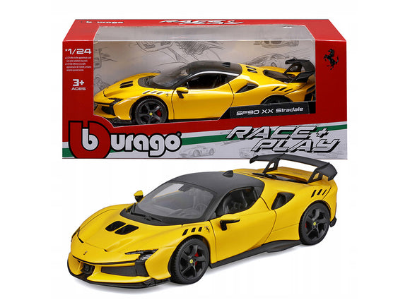 1:24 Ferrari SF90 XX Stradale -- Yellow -- Bburago Race & Play