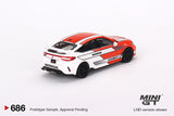 1:64 Honda Civic Type R (FL5) 2023 -- Pace Car Red/White -- Mini GT MGT00686