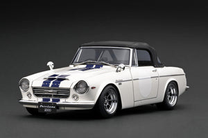 1:18 Datsun Fairlady 2000 (SR311) -- White/Blue -- Ignition Model IG2707