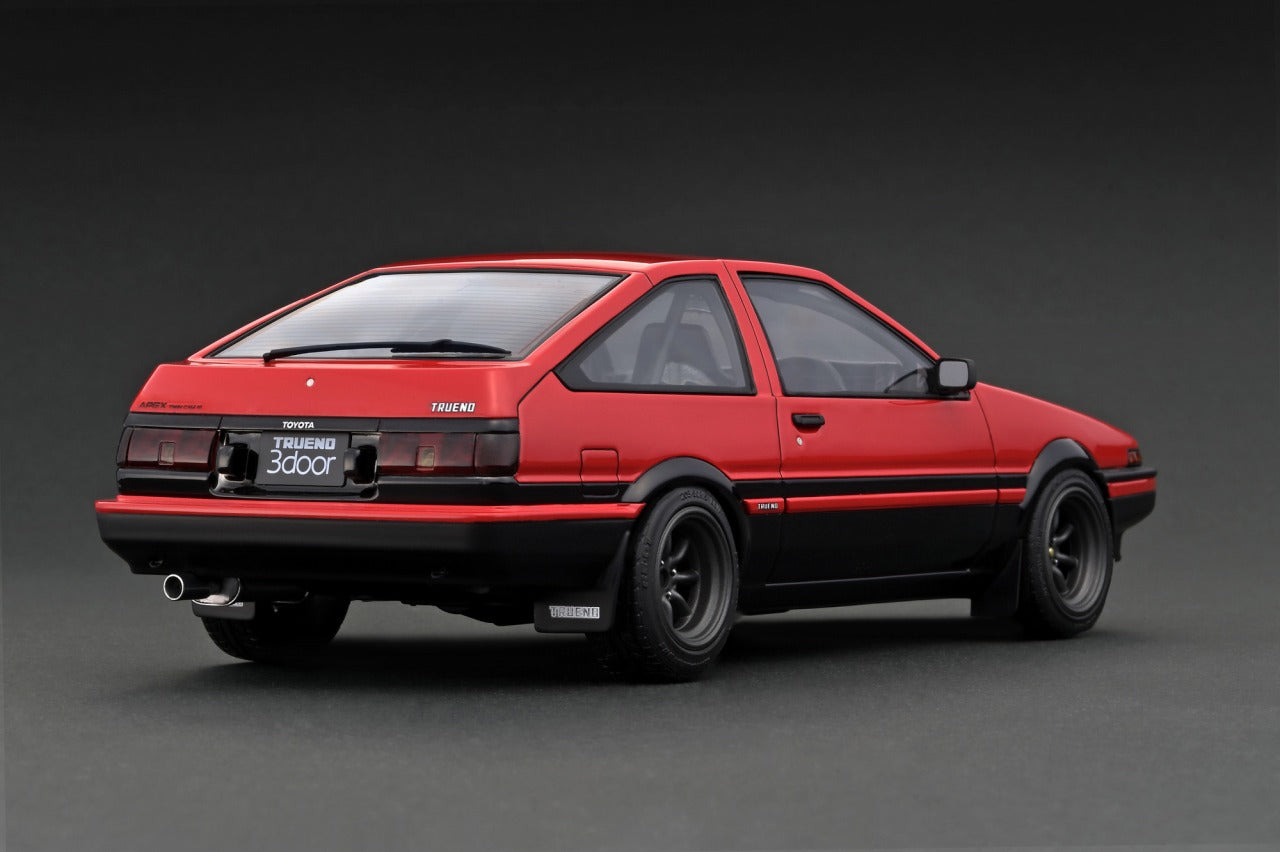 1:18 Toyota Sprinter Trueno 3Dr GT Apex (AE86) -- Red/Black -- Ignitio
