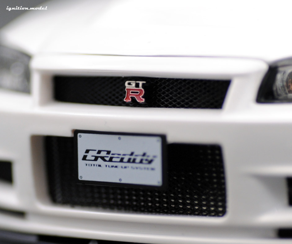 1:18 Nissan R34 Skyline GT-R GReddy 34RX -- White -- Ignition Model IG