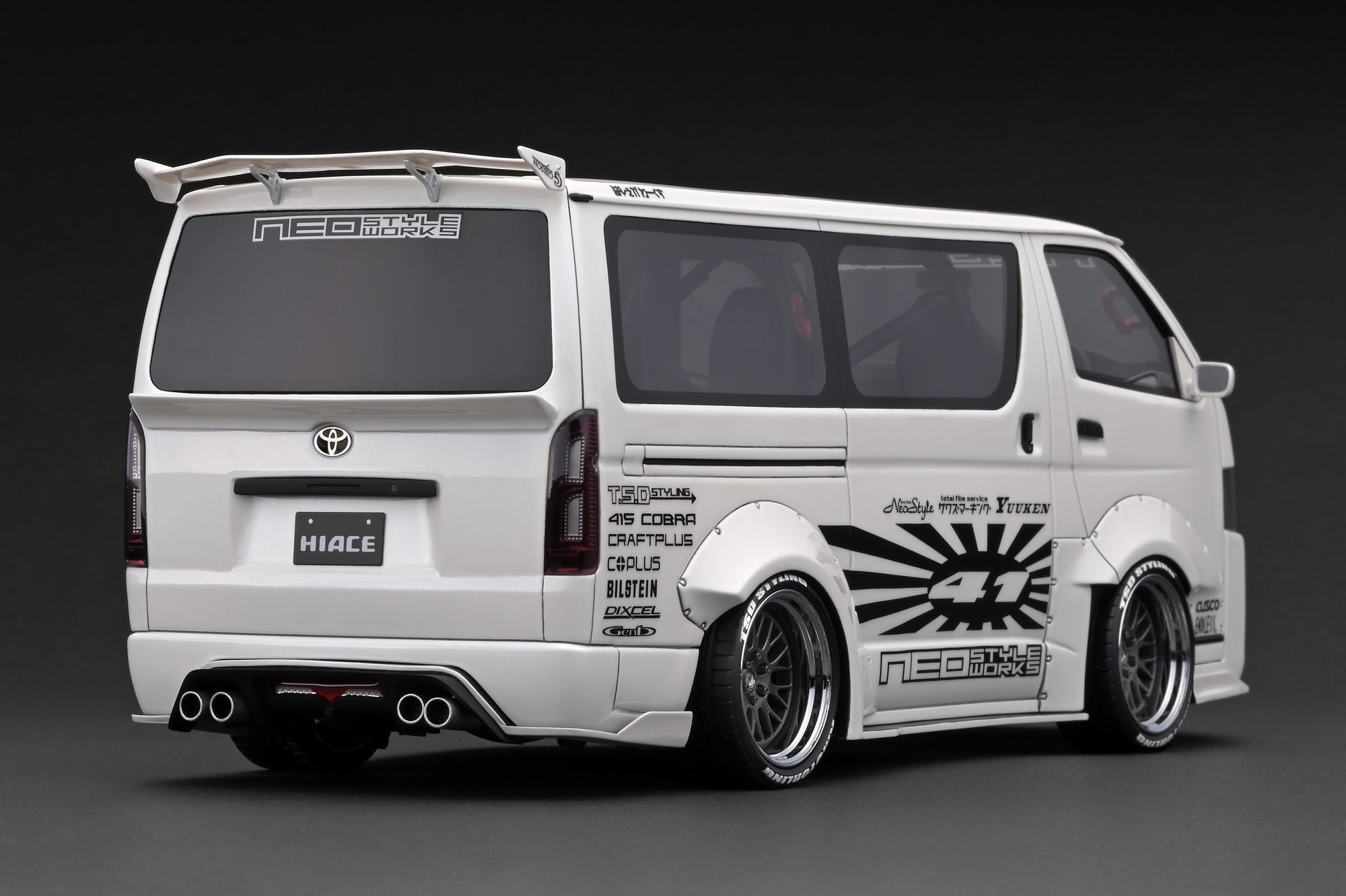 1:18 Toyota Hiace TSD Works -- Pearl White -- Ignition Model