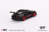 1:64 Porsche 911 (992) GT3 RS -- Black w/Pyro Red Accent Package -- Mini GT