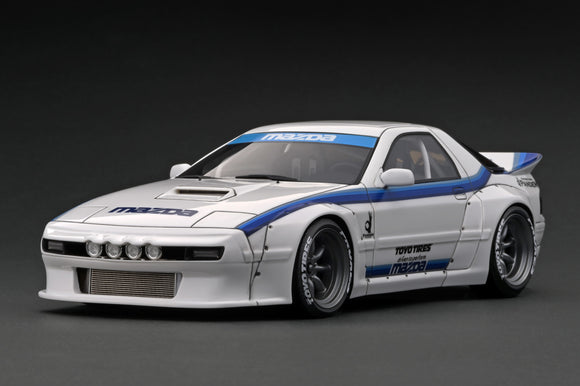 1:18 Mazda RX-7 (FC3S) Pandem -- White/Blue -- Ignition Model IG2911