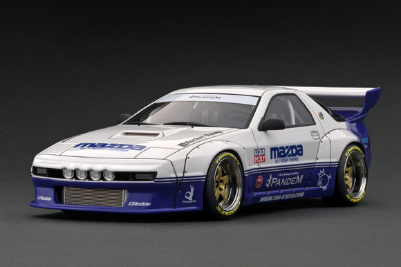 1:18 Mazda RX-7 (FC3S) Pandem -- White/Purple -- Ignition Model IG2916