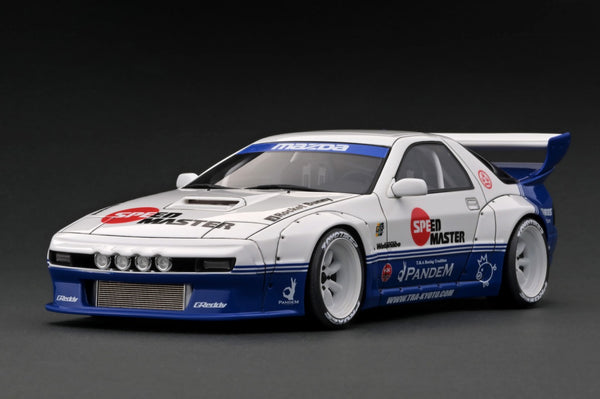 1:18 Mazda RX-7 (FC3S) Pandem -- White/Blue -- Ignition