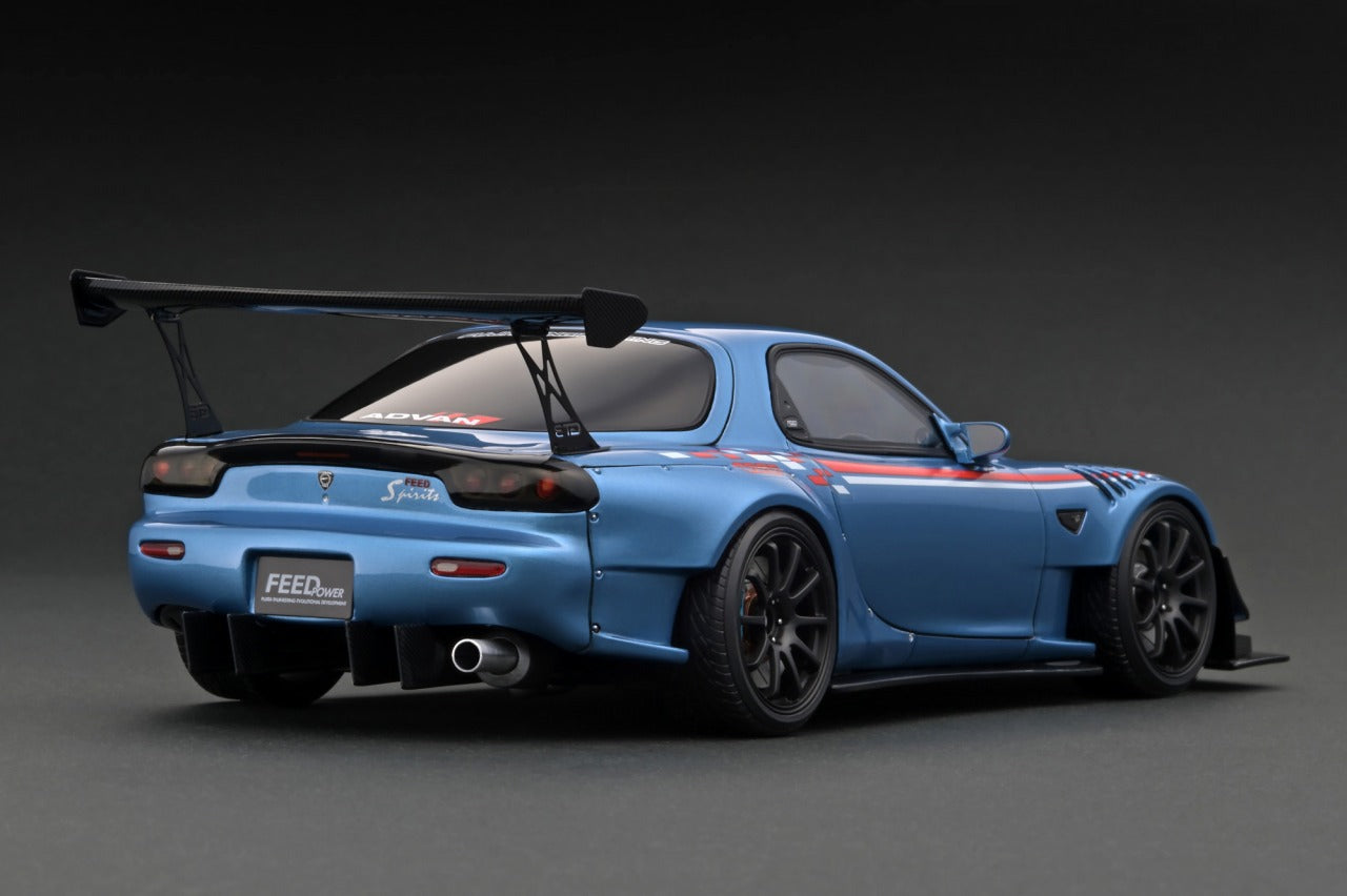 1:18 Mazda RX7 FEED Afflux GT3 (FD3S) -- Light Blue Metallic -- Igniti