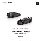 (Pre-Order) 1:64 Mitsubishi Lancer Evolution IV (4) -- Dark Chrome Series -- Pop Race