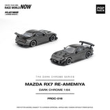(Pre-Order) 1:64 Mazda RX-7 (FD3S) RE-AMEMIYA Widebody -- Dark Chrome Series -- Pop Race