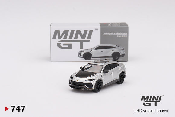 1:64 Lamborghini Urus Performante -- Grigio Nimbus (Grey) -- Mini GT MGT00747