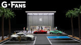 1:64 Apple Store Garage Diorama Display with LEDs -- G-Fans