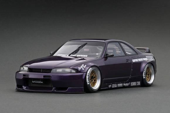 1:18 Nissan Skyline GT-R R33 PANDEM -- Purple -- Ignition Model IG3032
