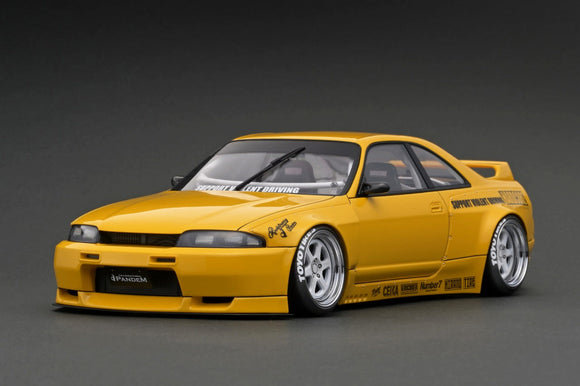 1:18 Nissan Skyline GT-R R33 PANDEM -- Yellow -- Ignition Model IG3033