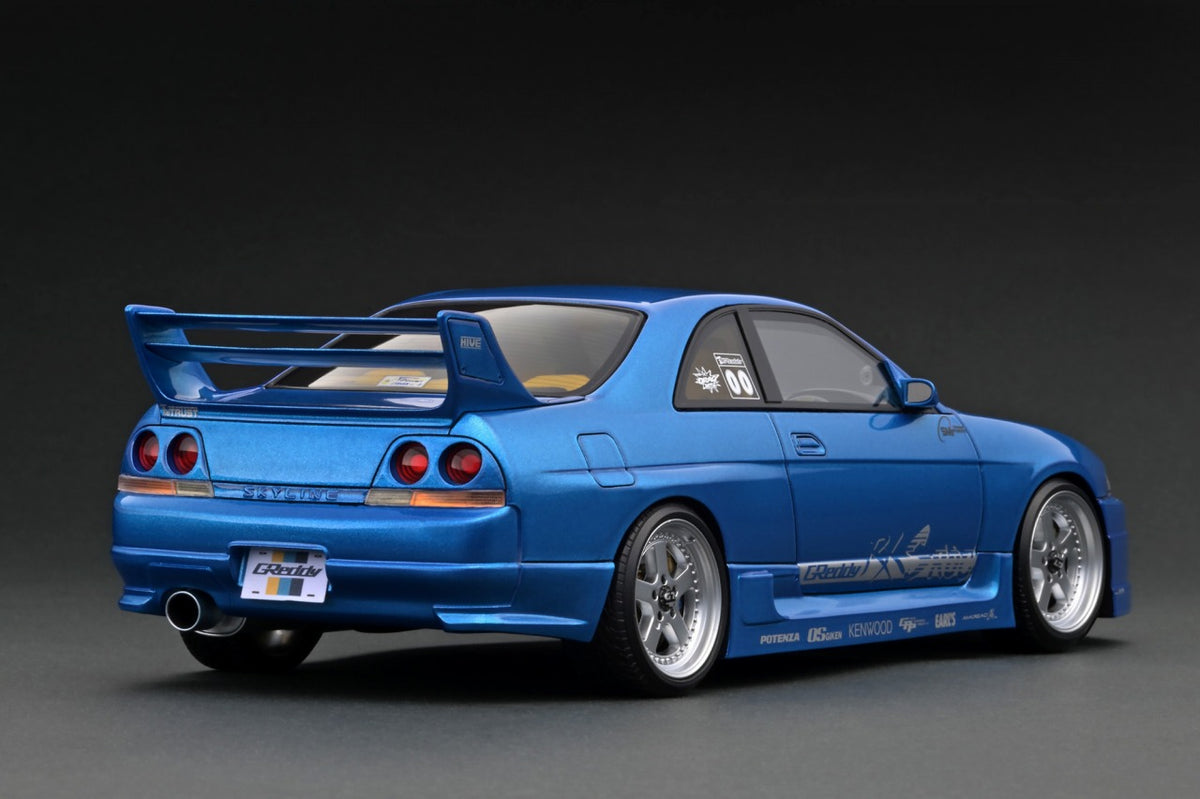 G Reddy Blue Vector 1:18 Nissan Skyline GT-R (BCNR33) GReddy -- Blue -- Ignition Model IG3