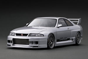 1:18 Nissan Skyline GT-R (BCNR33) GReddy -- Silver -- Ignition Model IG3131