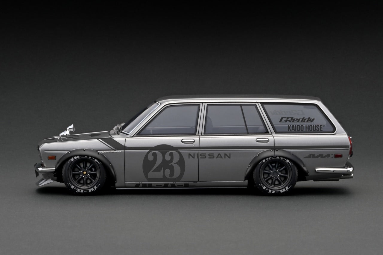 1:18 Datsun Bluebird (510) Wagon -- Kaido House Silver -- Ignition Mod