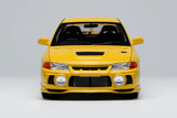 1:18 Mitsubishi Lancer Evolution IV -- Dandelion Yellow -- Motorhelix M84006