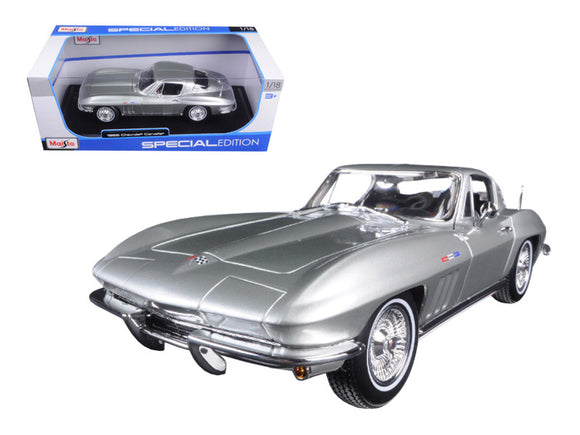 1:18 1965 Chevrolet Corvette -- Silver -- Maisto