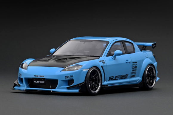 1:18 Mazda RX-8 (SE3P) RE Amemiya -- Light Blue -- Ignition Model IG3178