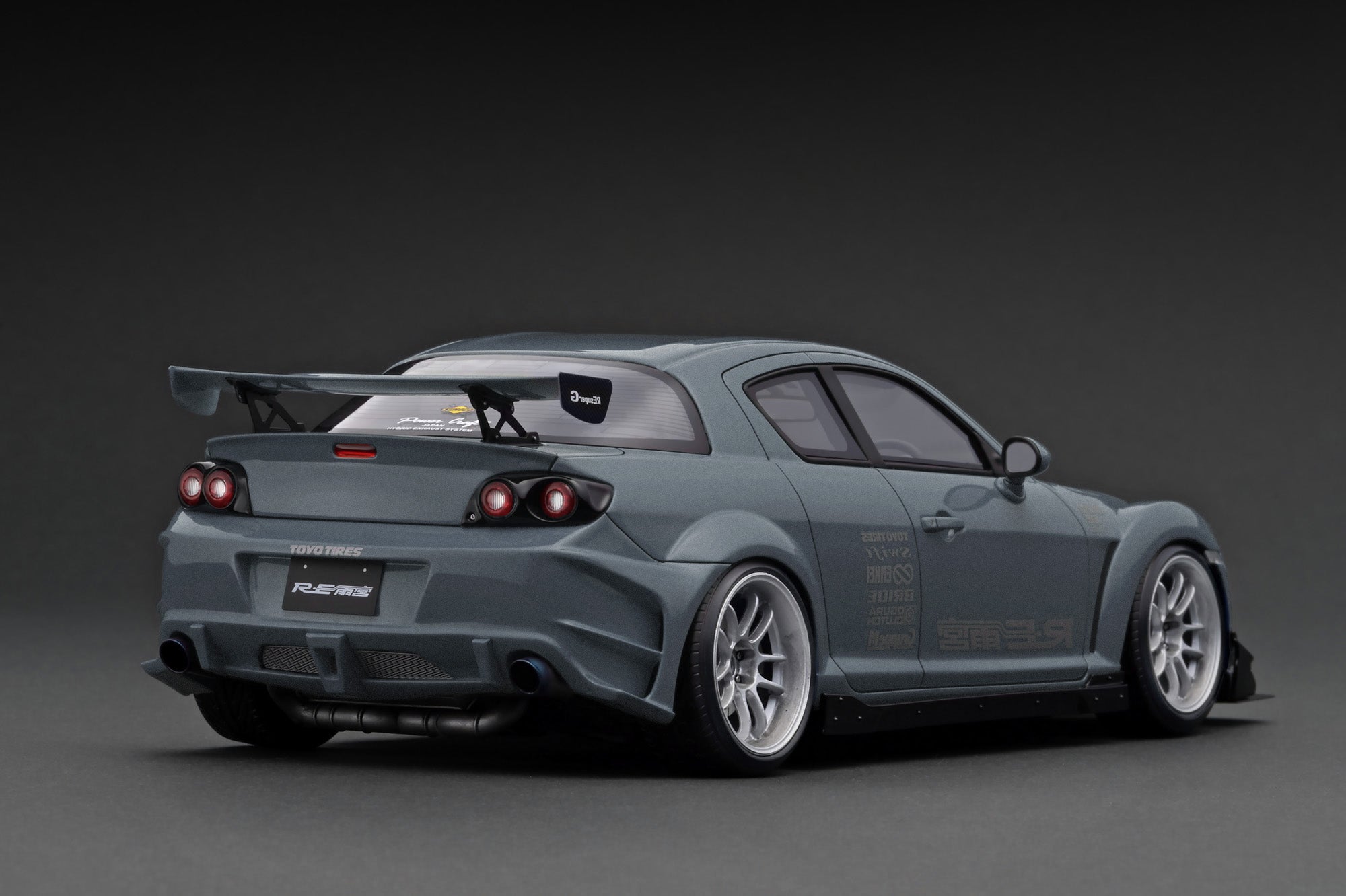 1:18 Mazda RX-8 (SE3P) RE Amemiya -- Matte Gun Metallic -- Ignition Mo