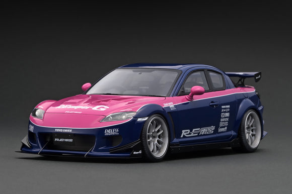 1:18 Mazda RX-8 (SE3P) RE Amemiya -- Blue/Pink -- Ignition Model IG3181