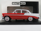 1:24 1956 Chevrolet Bel-Air Sedan -- Red/White -- WhiteBox